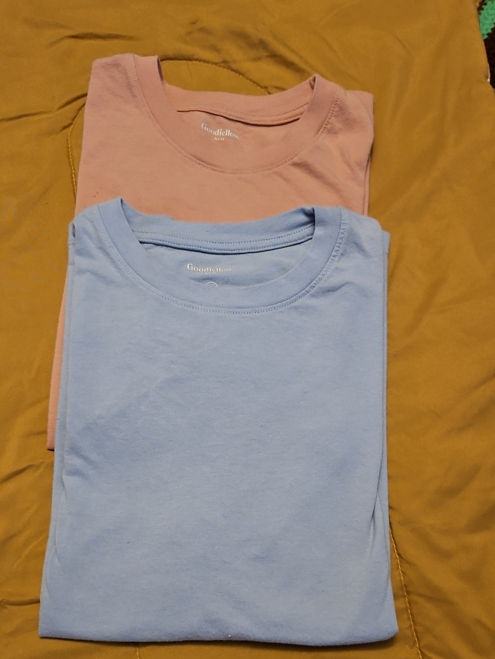 Goodfellow & Co Men’s Crew Neck Tees - Light Blue & Dusty Pink